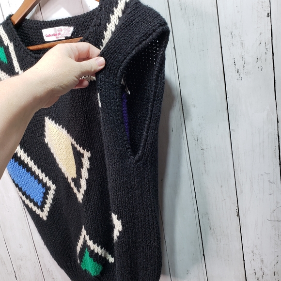 Vintage Collections Plus Black Sleeveless Sweater - Picture 5 of 5